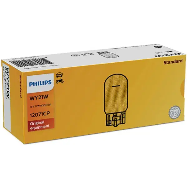 Nur Für Kurze Zeit Philips Vision WY21W T20 12V/21W Glassockellampen - Bernstein - 12071CP