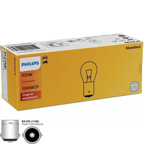Philips Vision P21W BA15S 12V/21W Lampen - 12498CP Ausverkauf