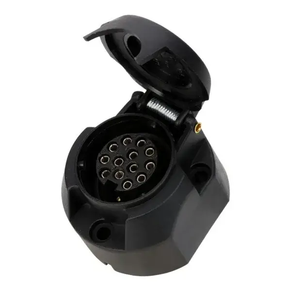Neu Im Sortiment Tirex Anhängersteckdose 13-Pin (Jaeger) mit nebelschlusslichtabschaltung - D23107