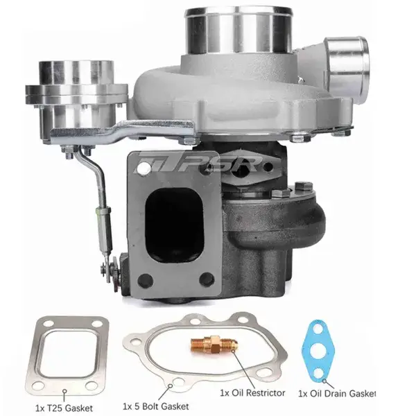 Pulsar Turbo Systems 2860 475HP GEN2 Dual Ball Bearing Turbo - T51R Mod - T25 .86 5 Bolt - Billet 7.4psi - 102128163 Schnäppchen