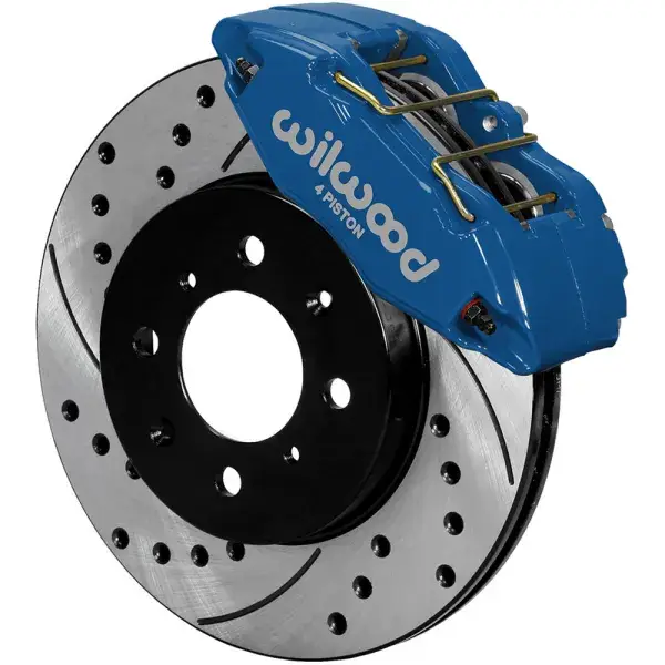 Neu Wilwood Brake Kit Vorne - Wettbewerb blaue 4p Bremssättel und 262mm Gelochte + Geschlitzte Scheiben - 140-12996-DCB