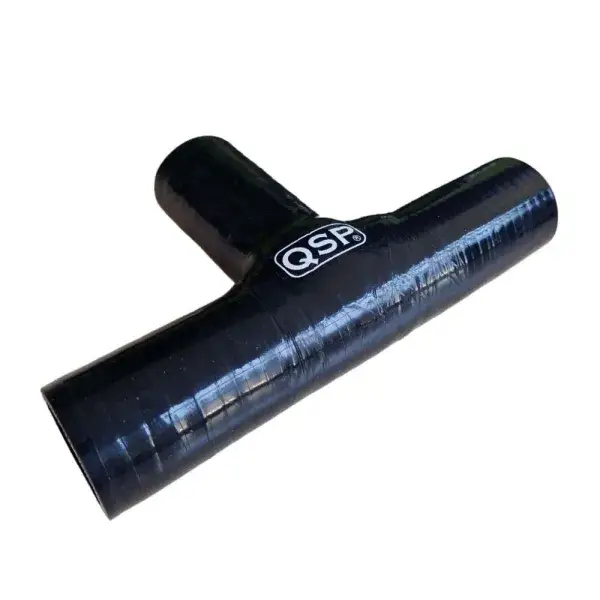 Versand Am Gleichen Tag QSP Silikon T-Stück 3x 13mm - Länge 200mm - Schwarz - QHTST-13BLK