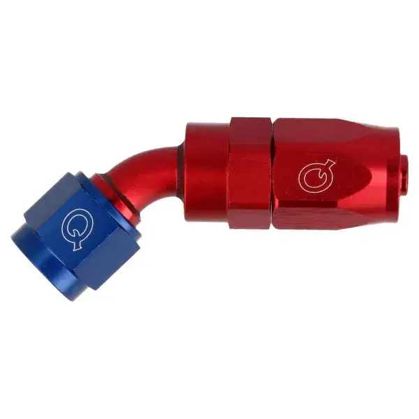 Letzte Chance QSP Schlauchadapter leicht 45° AN8 - Blau, Rot - QG136-4508