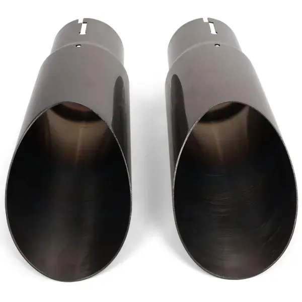 Hybrid Racing Formula auspuffblenden-set - schwarz schräg - HYB-TIP-01-05 Knallerangebot
