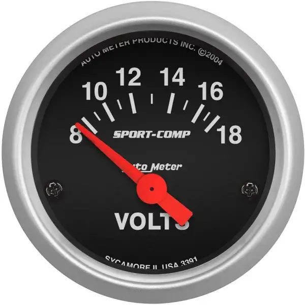 Autometer Sport-Comp Voltmeter - AM-3391 Schneller Versand
