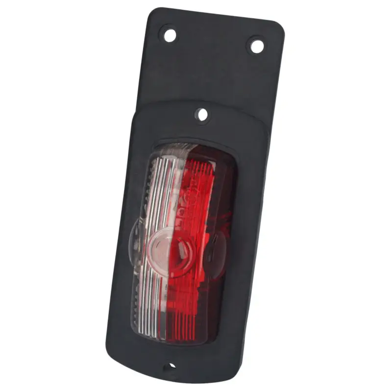 Seitenmarkierungsleuchte Rot/Weiß mit Gummihalter 12/24V Solange Der Vorrat Reicht