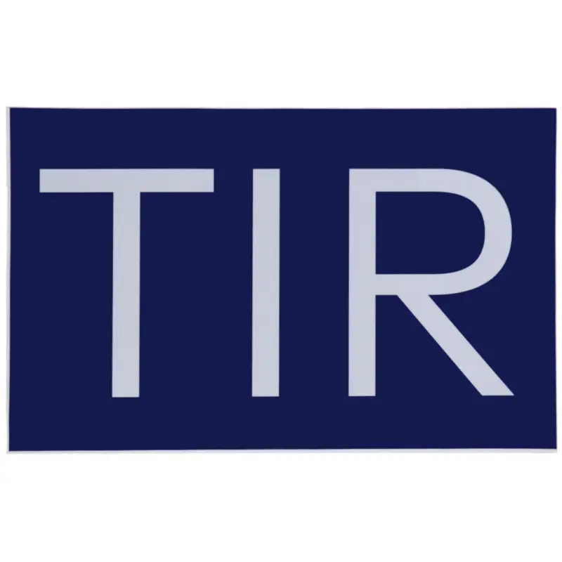 TIR Tafel Warntafel Aufkleber Zertifiziert