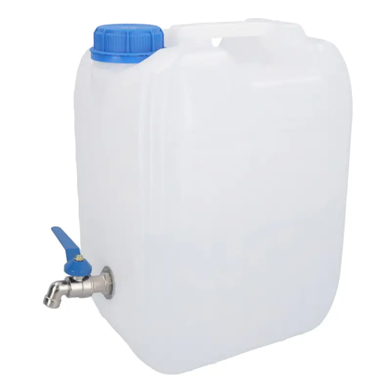 Must-Have Wasserkanister Trinkwasser 10L mit Metallhahn blauer Deckel