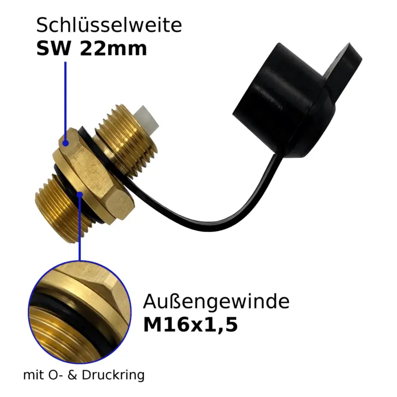 Heißes Angebot Verschraubung Prüfanschluss AG M16x1,5