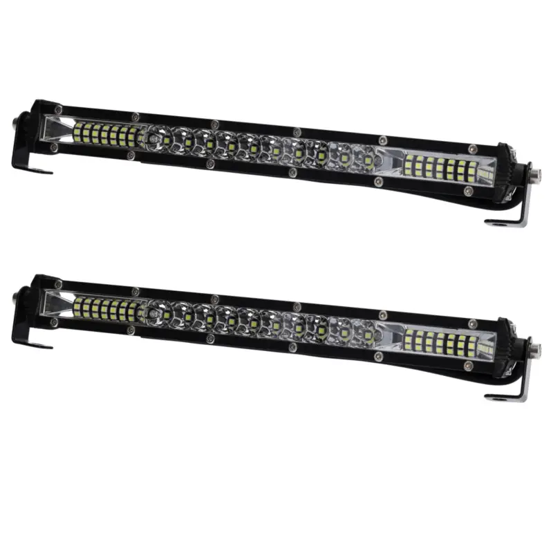 2x Arbeitsscheinwerfer Lichtbalken 24 LED‘s 1600 Lumen 12V/24V mit 30cm Kabel IP67 Preisreduziert