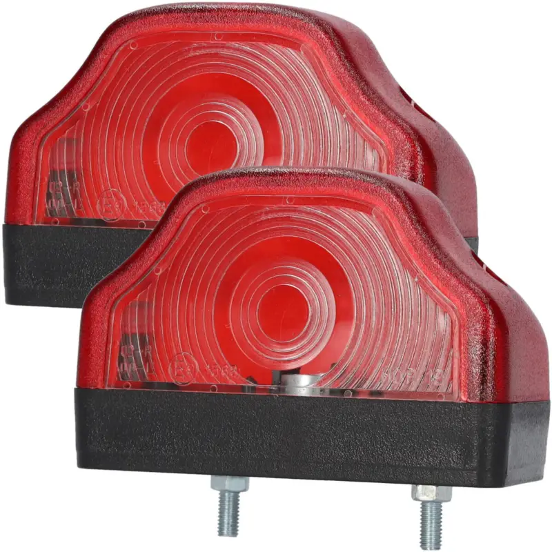 2x Kennzeichenleuchte Rot 12/24V LKW PKW Anhänger Auflieger Beliebt
