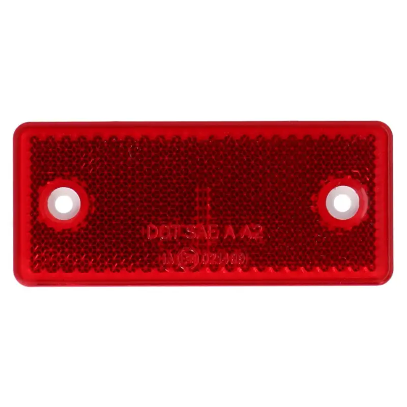 Rückstrahler Eckig Rot 96x42mm 2-Loch Preisreduziert