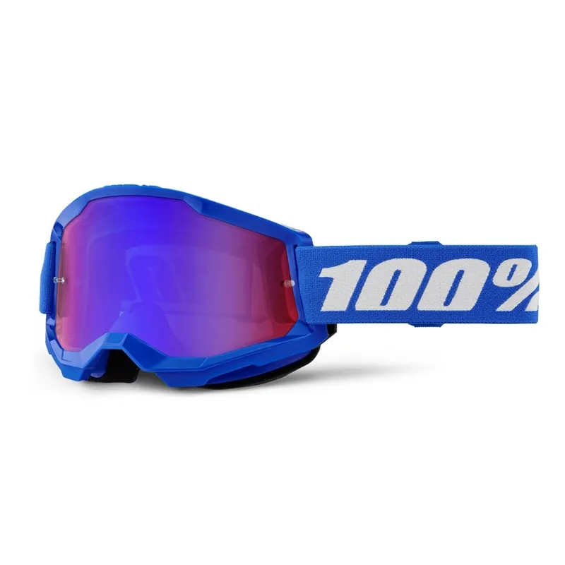 100% Strata 2 Goggle - Blue - Red/Blue Mirror Solange Der Vorrat Reicht