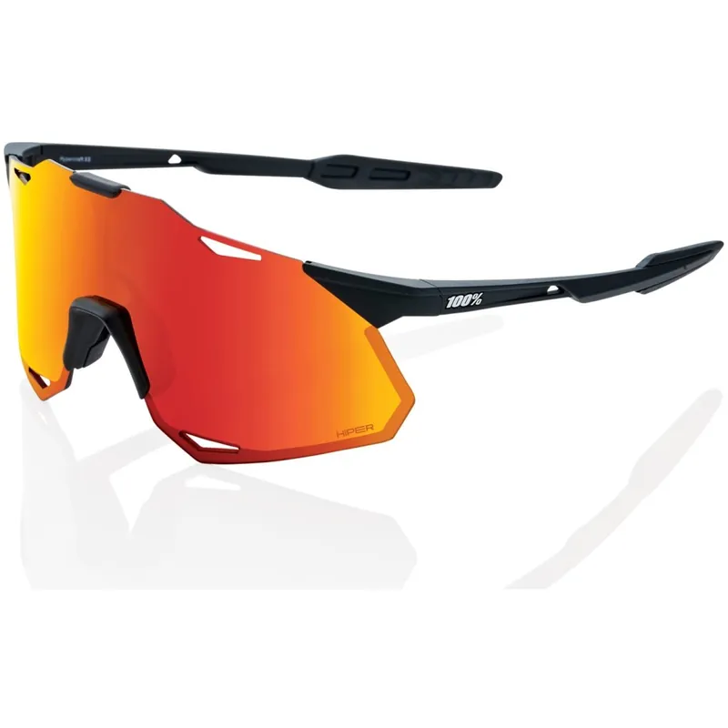 Begrenztes Angebot 100% Hypercraft XS Brille - Soft Tact Black - HiPER Red Multilayer Mirror Clear