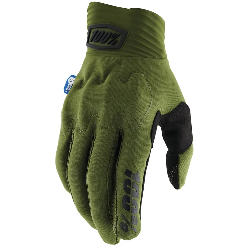 Schnäppchen 100% Cognito Smart Shock Handschuhe - army green/schwarz