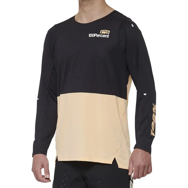 Neu Im Sortiment 100% R-Core X Langarmtrikot Herren - schwarz/peach