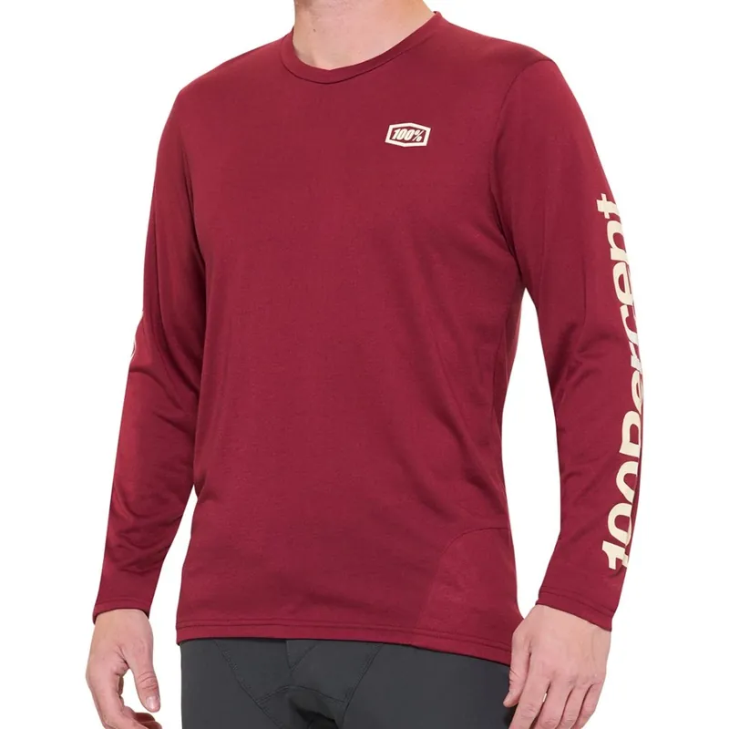 100% Airmatic Langarmtrikot Herren - merlot Rabatt