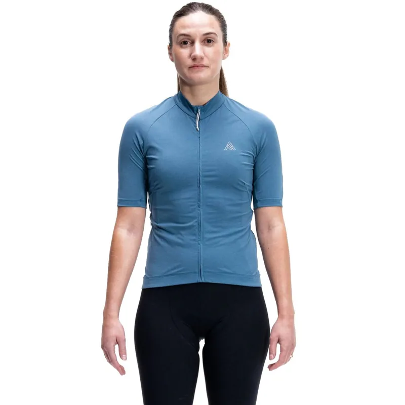 Neu 7mesh Atlas Kurzarm-Trikot Damen - Lake Blue