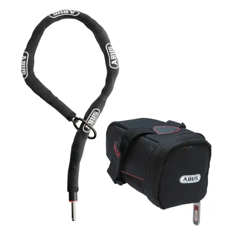 Finale Aktion ABUS Adaptor Chain Classic Rahmenschlosskette + Satteltasche ST 5950 - 5.5 mm 130 cm 5.5KS/130 schwarz