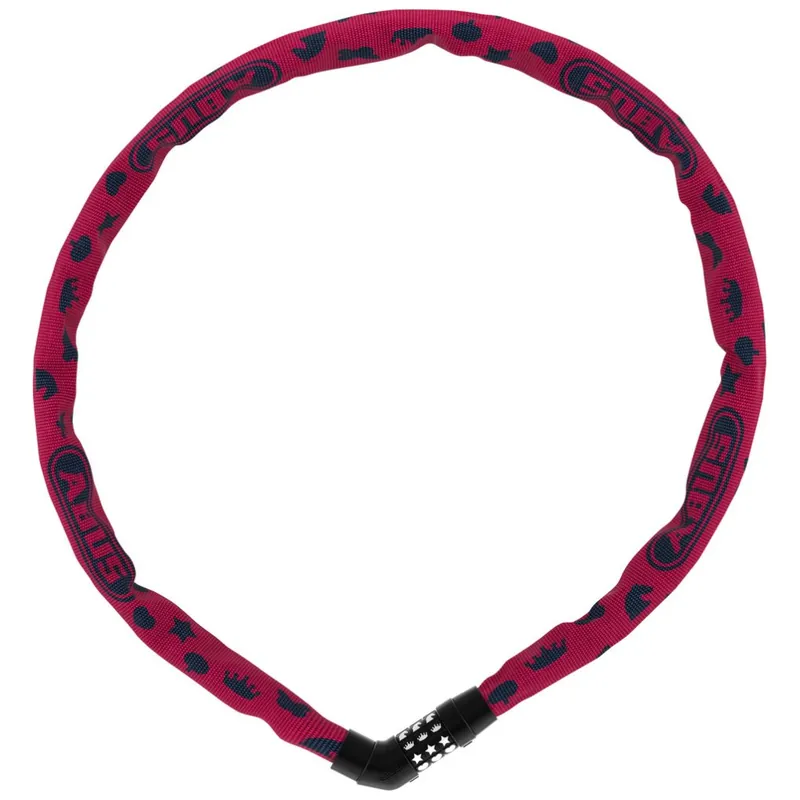 Direkt Vom Hersteller ABUS Steel-O-Chain 4804C - 75cm Kettenschloss - pink symbols