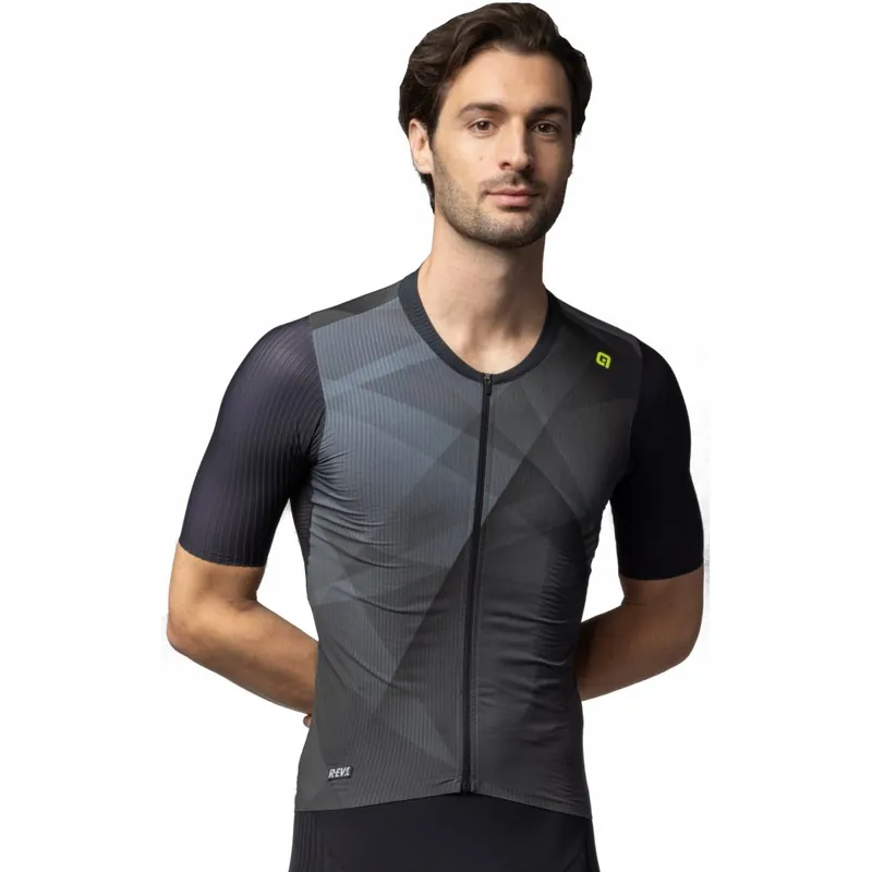 Zertifiziert Alé R-EV1 Sprinter Kurzarm-Trikot Herren - schwarz