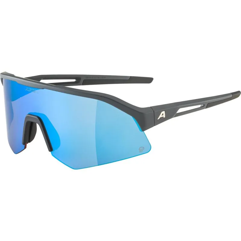 Billig Alpina Sonic HR Q Brille - midnight-grey matt/mirror blue