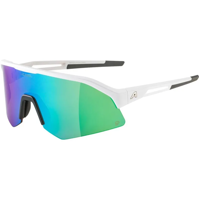 Alpina Sonic HR Q Brille - white matt/mirror green Bestseller