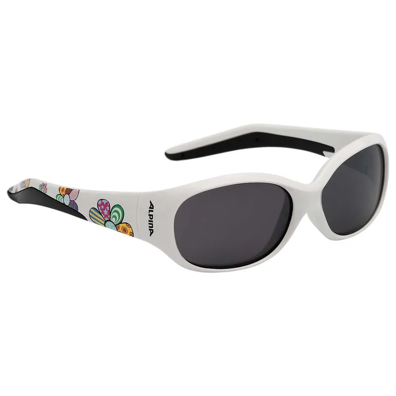 Alpina Flexxy Kids Kinderbrille - white flower / black Heißes Angebot