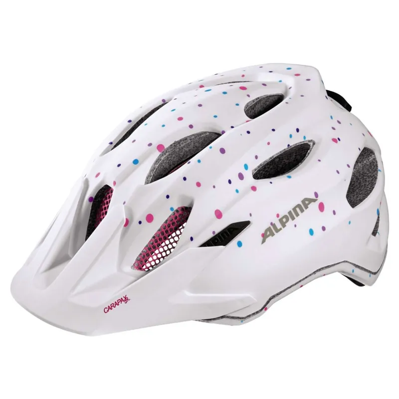 Alpina Carapax JR. Helm Kinder - white polka dots Meistverkauft