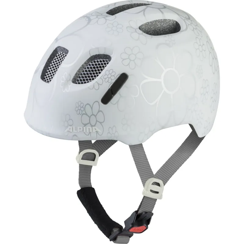 Neue Ware Alpina Ximo 2 LE Kinderhelm - pearl white flowers matt