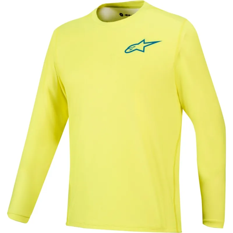 Neue Ware Alpinestars A-Dura Air Langarmtrikot Herren - yellow fluo