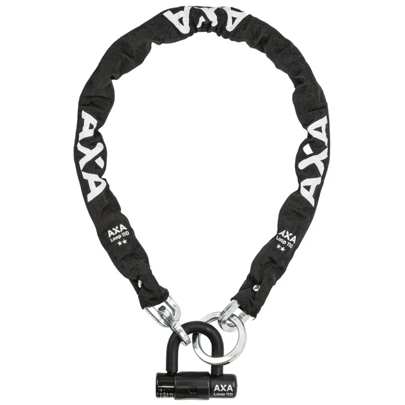 Neu AXA Loop 110 cm Kettenschloss - schwarz