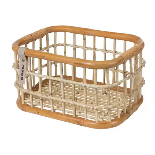 Basil Green Life Rattan Fahrradkorb 18L - natural brown Neu Im Sortiment