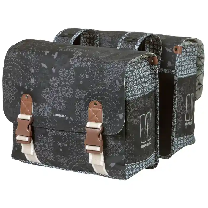 Basil Bohème Double Bag Fahrradtasche (Paar) - 2x17.5L - charcoal Abverkauf