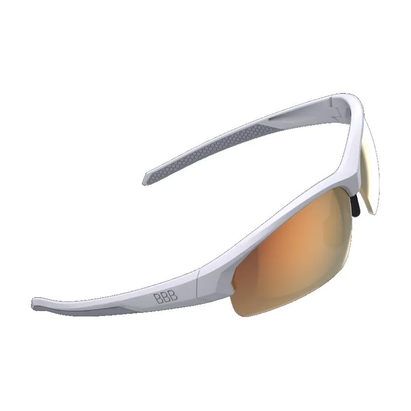 BBB Cycling Impress Small BSG-68 Matt White MLC Orange + Yellow + Clear Brille - matt weiß Beliebt