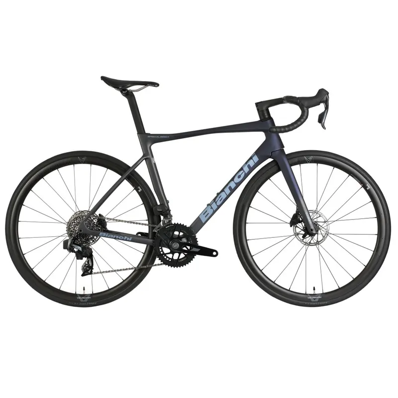 Bianchi SPECIALISSIMA COMP - Rival AXS E1 - Carbon Rennrad - 2026 - black/deep blue / grey full matt Geprüft