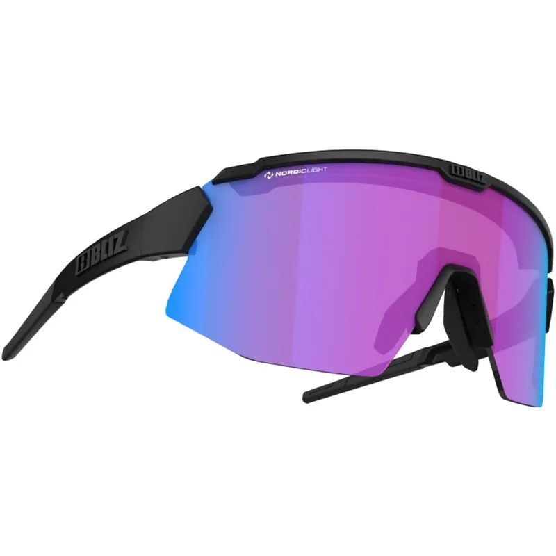 Bliz Breeze Small Nordic Light Brille - Matt Black - Begonia/Violet Blue Multi Brown Silver Mirror Ausverkauf