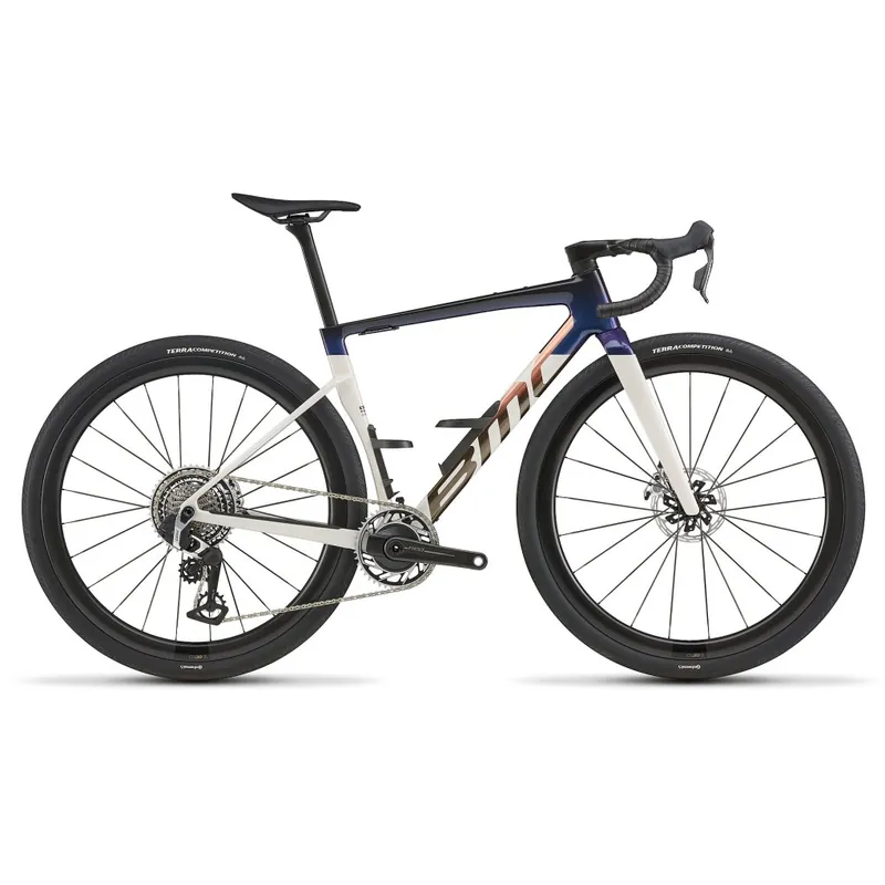 BMC KAIUS 01 ONE - Carbon Gravel Bike - 2027 - copper white / thunder blue Meistverkauft