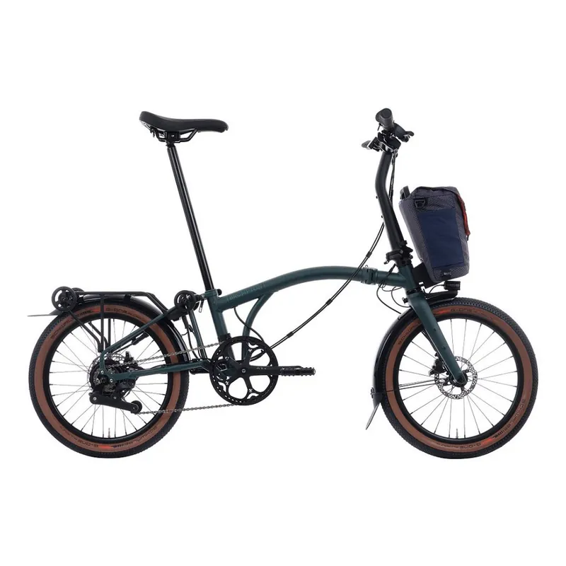 Brompton Electric G Line - 4 Speed - Large Bar - Telescopic Seatpost - Rear Rack - 20" E-Faltrad - 2026 - forest green Sonderaktion