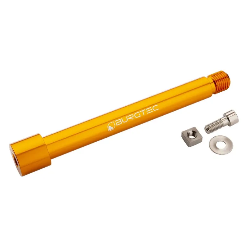 Must-Have Burgtec Steckachse - vorn 15x110mm Boost 135mm für FOX (Kabolt X, 2021+) - Iron Bro Orange