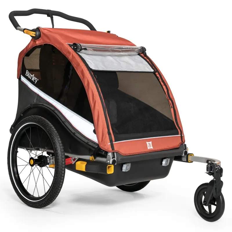 Burley Cub X Fahrradanhänger für 1-2 Kinder - sandstone red/charcoal Highlight