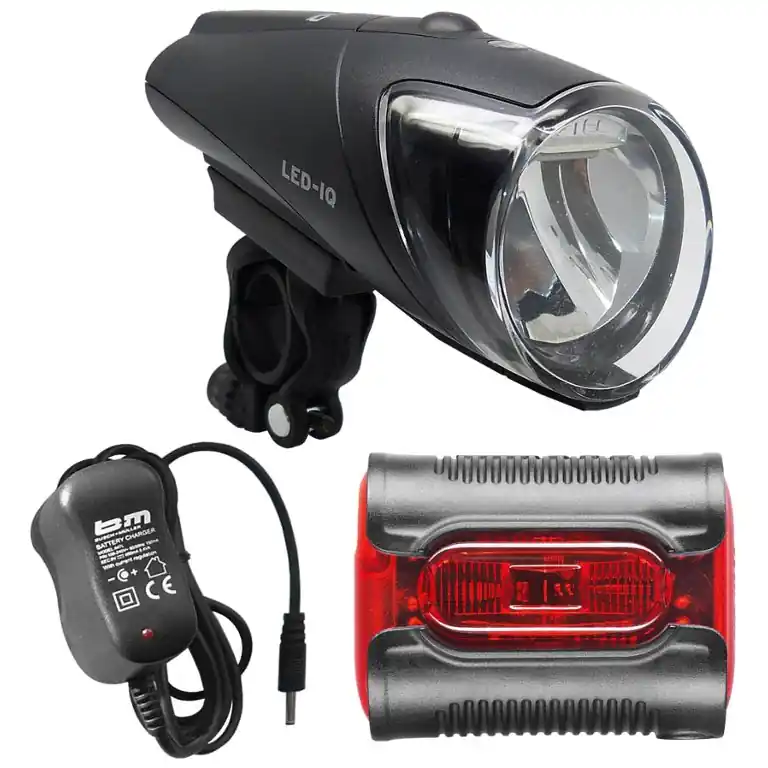 Busch + Müller IXON IQ Premium Frontleuchte + IXBACK Senso Rückleuchte - 1922QMLA/382 - schwarz Top-Seller
