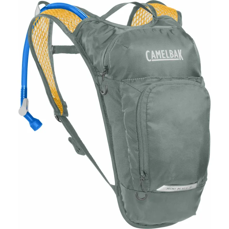 CamelBak Mini M.U.L.E. 5L Trinkrucksack Kinder + 1,5L Crux Trinkblase - stormy sea/mango Online Kaufen