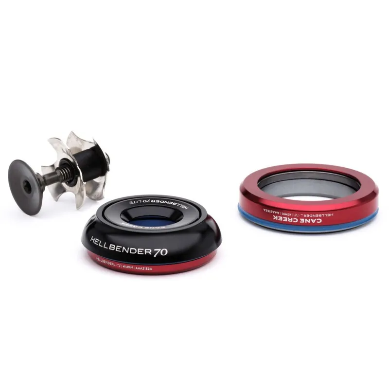 Bestpreis Cane Creek Hellbender 70 Lite Tapered Steuersatz - 1 1/8" - 1 1/4" - IS42/28.6/H9 IS47/33