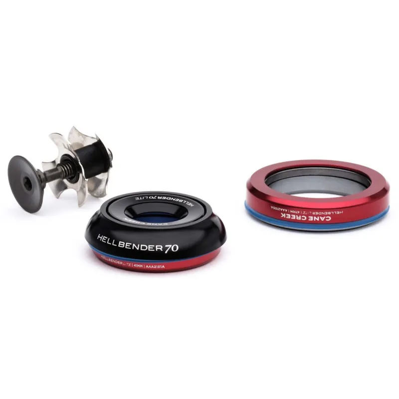 Solange Der Vorrat Reicht Cane Creek Hellbender 70 Lite Tapered Steuersatz - 1 1/8" - 1 1/4" - IS41/28.6/H9 IS47/33