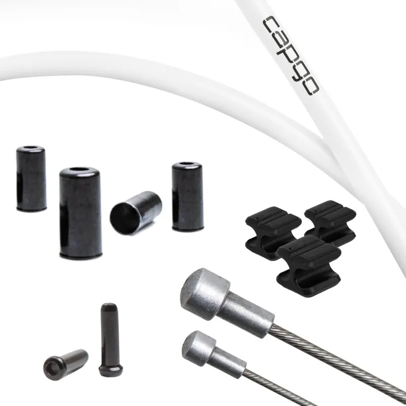 Neue Kollektion capgo Bremszugset - Blue Line PTFE - Road (Campagnolo) weiß