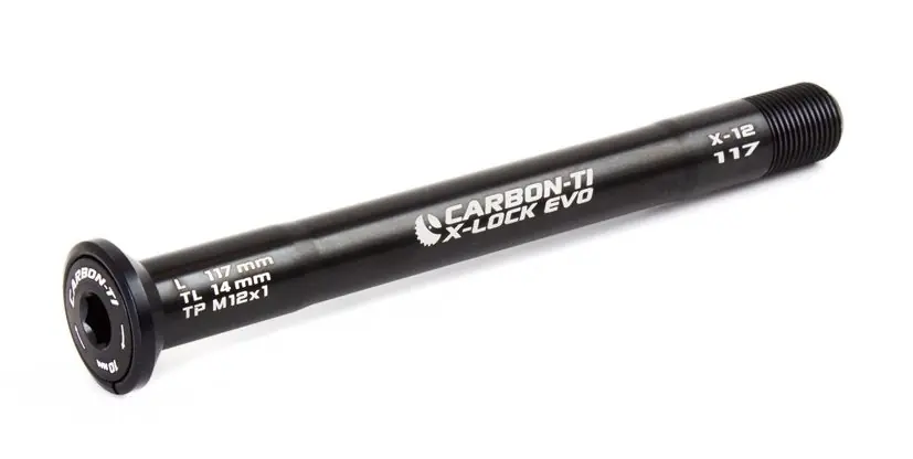 Carbon-Ti X-Lock EVO Steckachse - 12x100mm - X-12 - M12x1.0mm - Länge 117mm - schwarz Sonderaktion