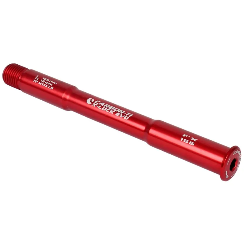 Carbon-Ti X-Lock EVO Steckachse - 15x110mm Boost - X-Fox - M14x1.5mm - Länge 155mm - rot Aktuell
