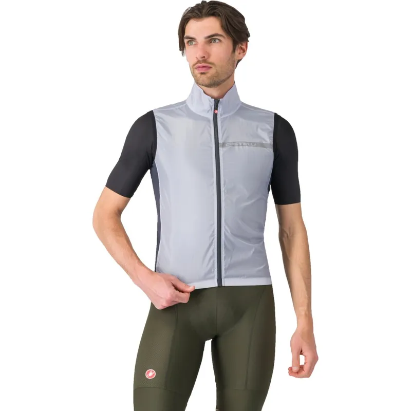 Abverkauf Castelli Squadra Stretch Weste Herren - silver grey/dark grey