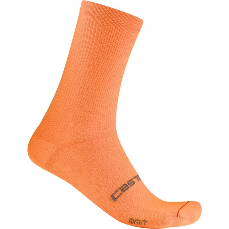 Abverkauf Castelli Espresso 18 Socken - vivid orange 863